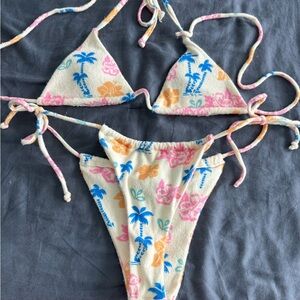 Tropical Print Bikini Set